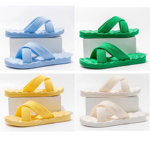 Men's Summer Indoor Slippers Home Shoes Slide Slippers Sleepers Bathroom House Shower Bedroom Flat Comfortable Slip-On Footwear