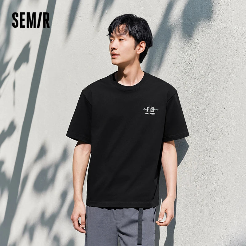 Semir Mens Tshirt 2026 American Style Cute Animal Printed Antibacterial New Arrival Casual Soft