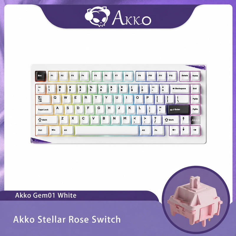 Akko 75% VIA Mechanical Keyboard Gem 01 81Keys Layout