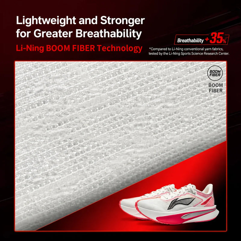 ស្បែកជើងរត់ប្រណាំងបុរស Li-Ning FEIDIAN 6 CHALLENGER SUPER BOOM ស្រាល ស្រាល ស្រាល ធ្វើពីក្រណាត់ LiNing ARMW003