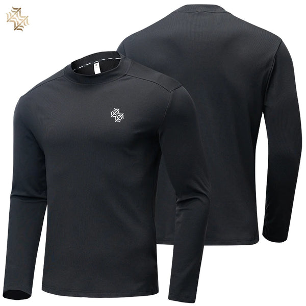 SBWL Autumn High Quality Men's Running Fitness Outdoor Sportswear Long Sleeve T-Shirt Business Casual Breathable Base Shirt Top