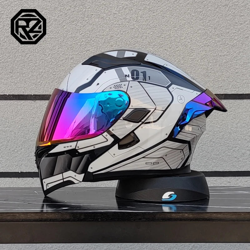 ORZ New DOT Appoved High Quality Double Lens Flip Up Helmet Abs Full Face motocross Motorcycle Racing Helmet Unisex