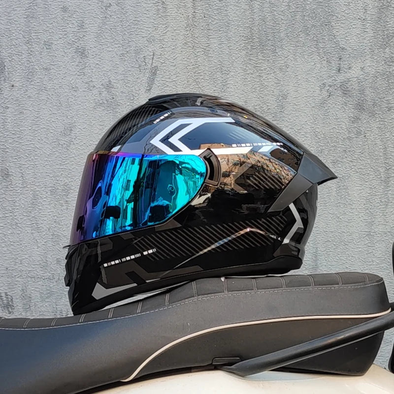 DOT approved motorcycle helmet racing full face helmet capacete double lens locomotive off-road helmet cascos para moto