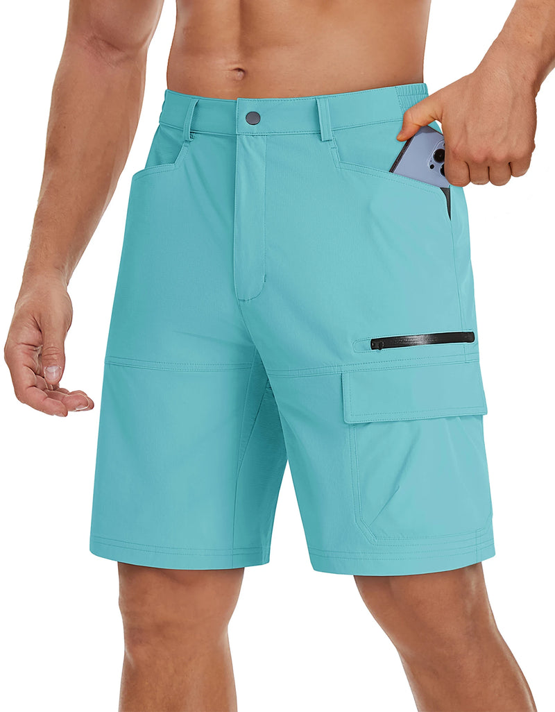 TACVASEN Summer Quick Drying Nylon Work Shorts Mens Casual Hiking Cargo Shorts Lightweight Outdoor Fishing Short Pants