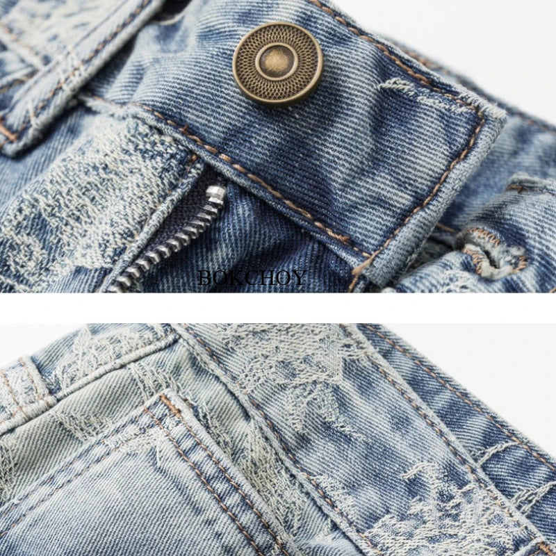 2026 Autumn New Trend Fashion Vintage Washed Light Jeans for Men Clothing Cotton Comfort Male Pants AG7520