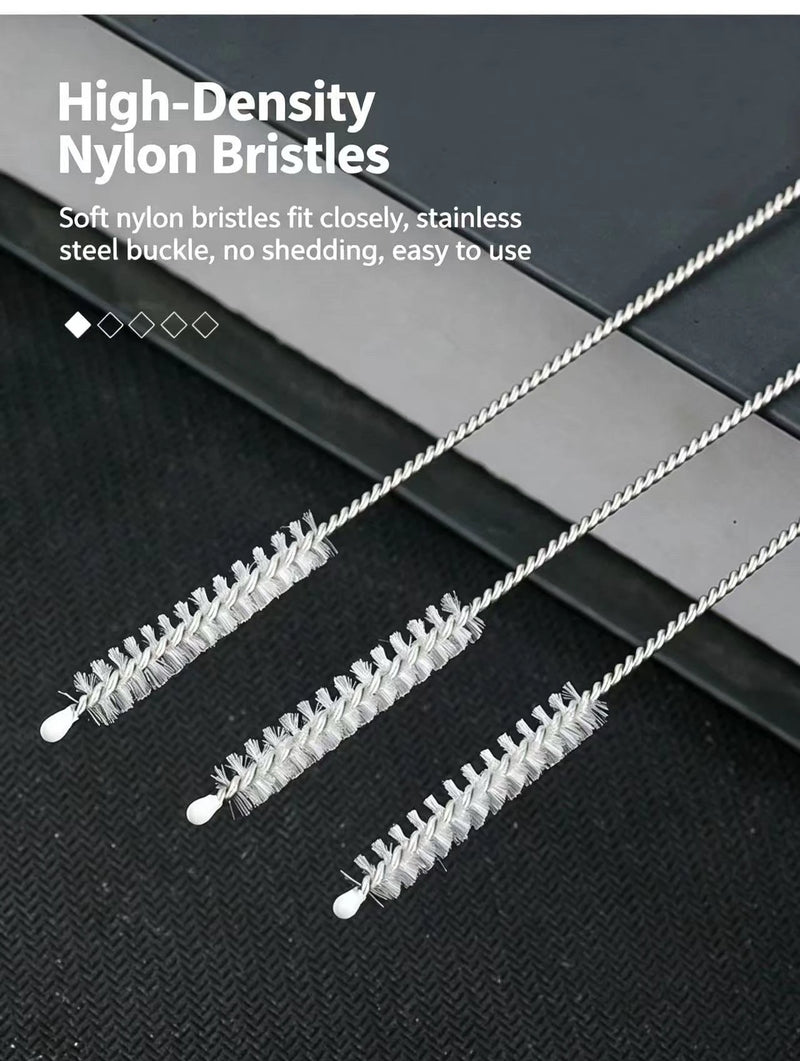 Stainless Steel Bendable Bottle Straw Cleaning Brush Cup Lid Nipple Brush Water Cup Spout Small Brush Soft Bristle Straw Brush