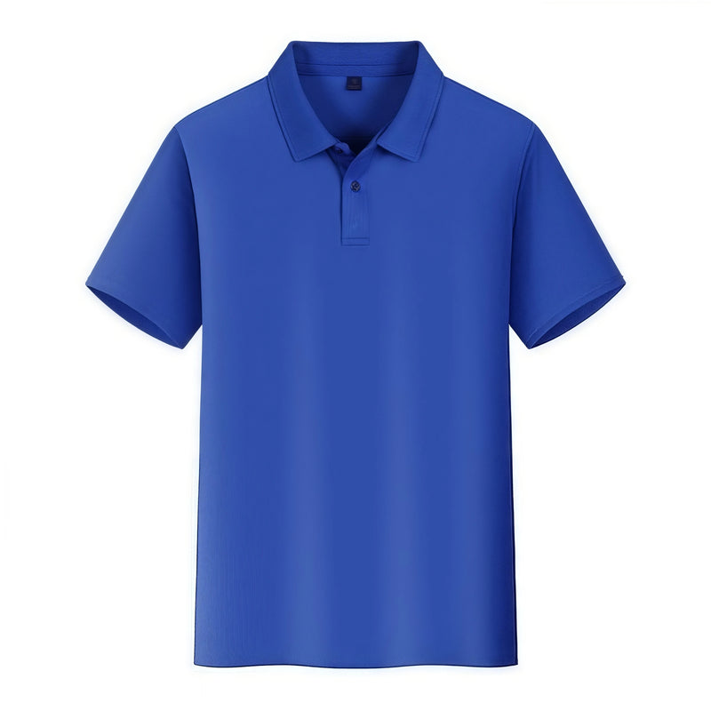 Men's Short-Sleeved Summer T-Shirt Quick-Drying Lapel POLO Shirt Bird's Eye Fabric Breathable Cool Team Uniform
