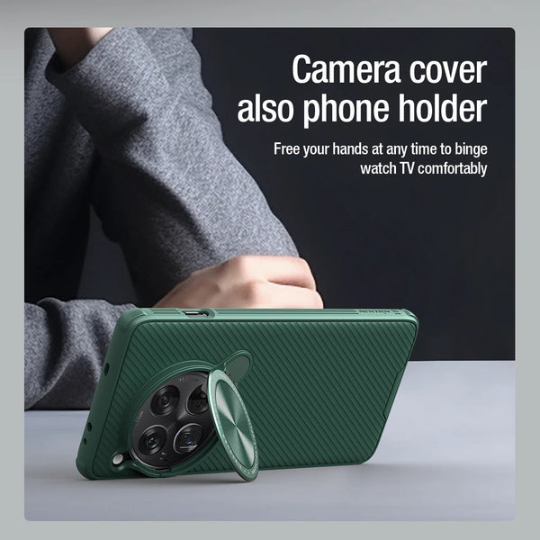For OnePlus 13 Magsafe Case NILLKIN CamShield Prop Sliding Camera Protection Phone Case For OnePlus 12 Cover With Lens Holder