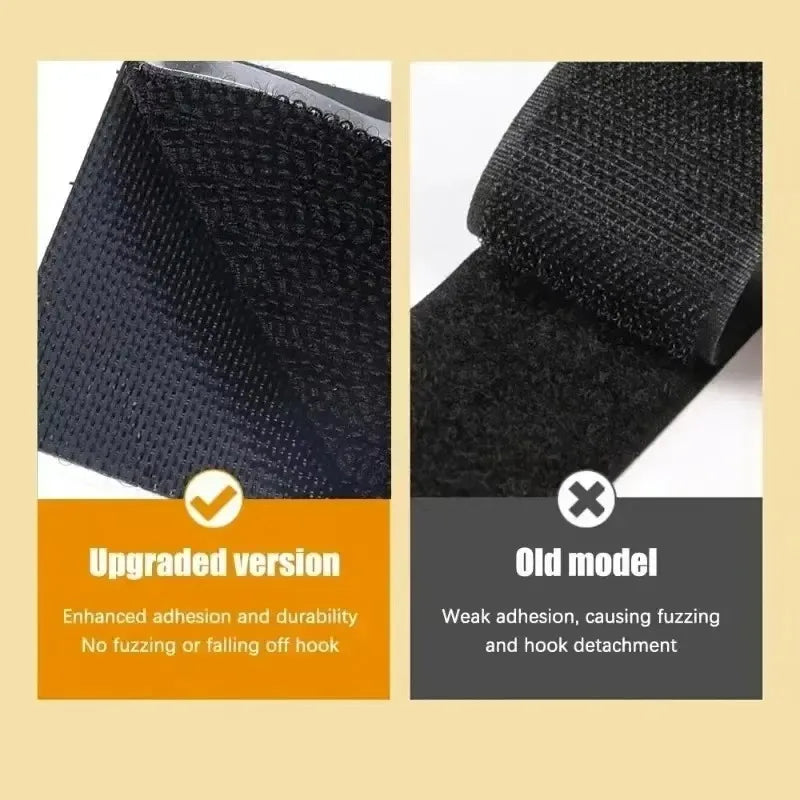 Double-Sided Adhesive Velcro Car Floor Mat Invisible Fixed Sticker Anti-Slip High Temperature Resistant Auto Interior Accessory