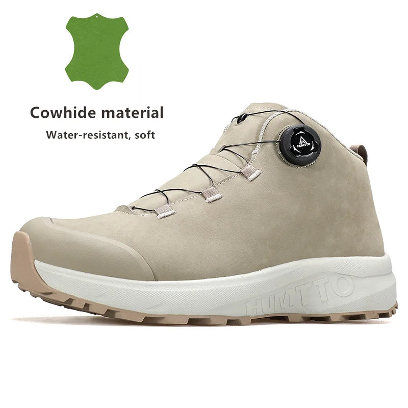 HUMTTO Hiking Shoes Winter Camping Men's Sports Shoes for Men Breathable Trekking Boots Man 2024 Leather Outdoor Safety Sneakers