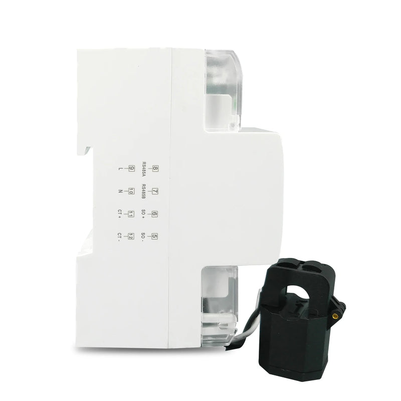 TOMZN 100A 65A 220V 50Hz/60Hz Single Phase Split CT Multi-Function DIN Rail kWh Watt Hour Energy Meter with RS485 MODBUS-RUT