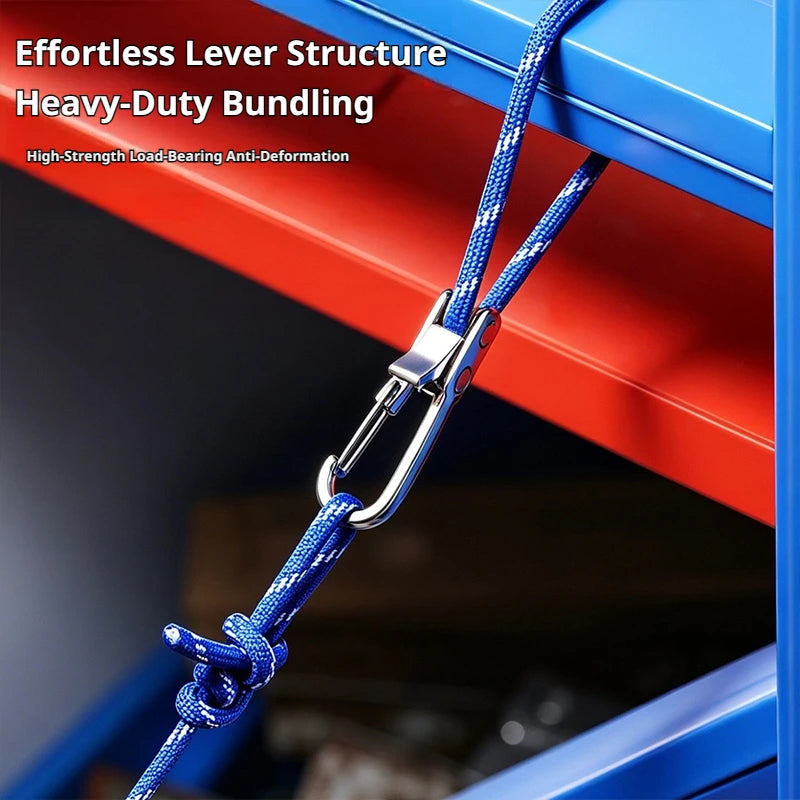 SEAMETAL Aluminum Alloy Tent Rope Tensioner Stainless Steel Self Lock Rope Adjuster Anti-Slip Tarp Tightener Outdoor Accessories