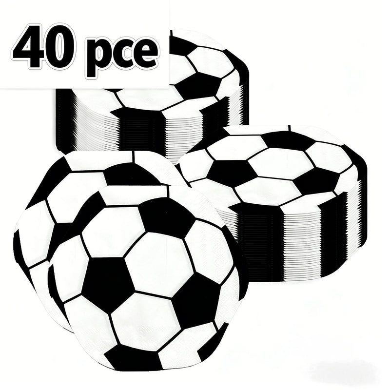 Double-Layer Alien Football Tissue Paper Party Decorations One-Year Atmosphere Napkins for Festive Celebrations