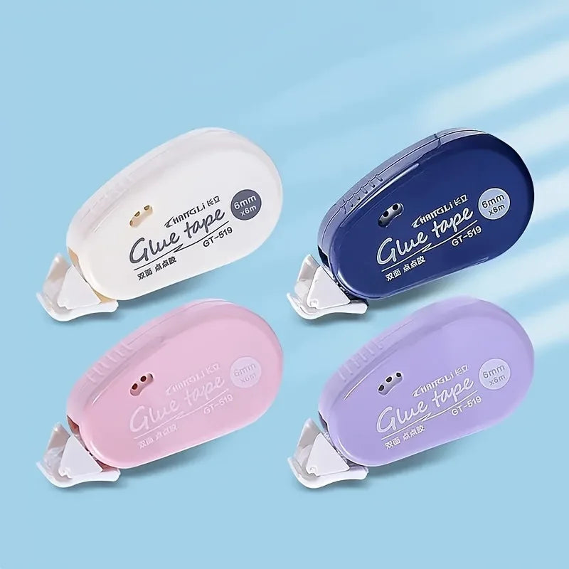 1pc Erasable Double-Sided Tape Scrapbook Collage Photo Album Stationery Roll Tape Dot School Office Tape,double-sided tape
