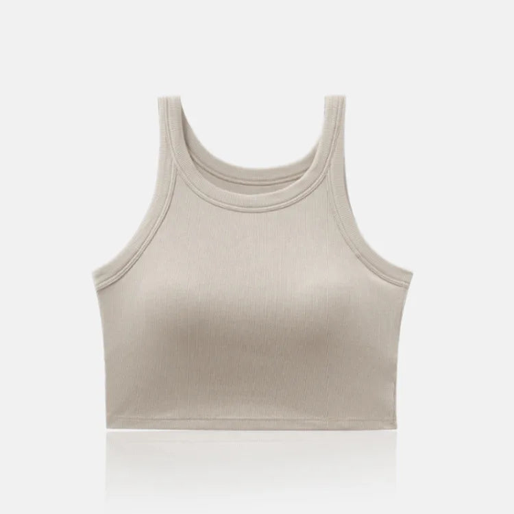 Modal Chest Pad Vest Nightwear Short Inner Bra Cup Suspender Underwear Women's Summer Pajamas Tops One Piece Sleep T-Shirt