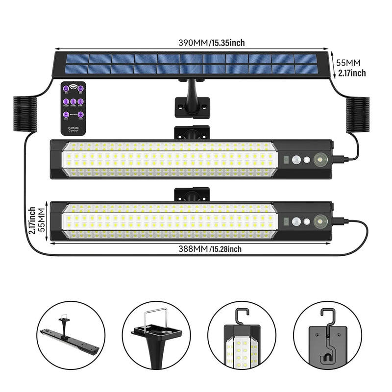 1-2Pcs LED Solar Powered Light Motion Sensor Wall Lamp Outdoor IP65 Waterproof Rechargeable for Yard Fence Shed Balcony Lighting