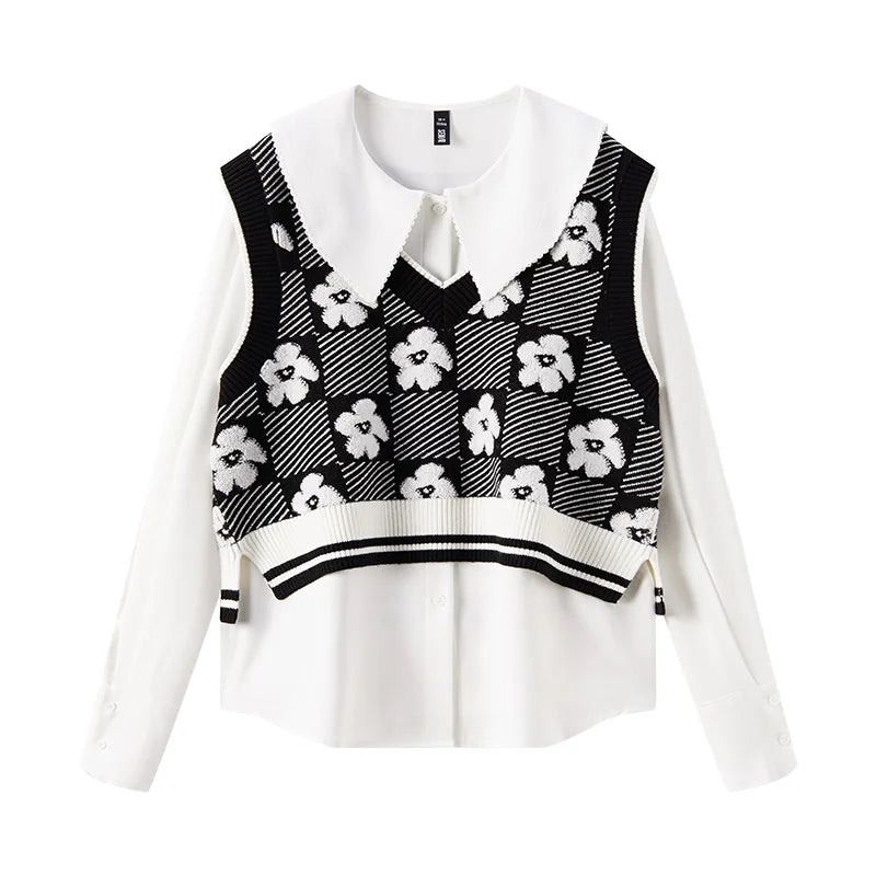 Semir Chic Shirt Big Lapel Chiffon Camisole Cute Loose Elegant Women Two Piece Set Top 2026 Spring
