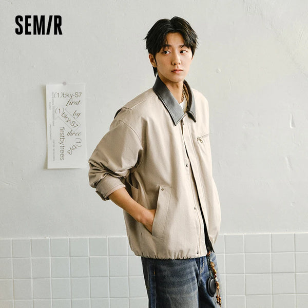 អាវធំ Semir Unisex ឆ្នាំ 2026 អាវក្រណាត់ប៉ាក់បែប Retro ថ្មីរបស់ Harrington ទាន់សម័យ សាមញ្ញ និងរលុង