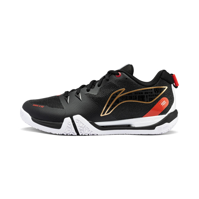 ស្បែកជើងវាយសី Li-Ning Unisex SAGA 2 SE BOOM Shock Absorption Energy Return LiNing Professional Sneakers AYZU001