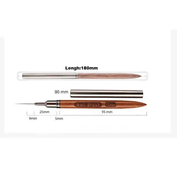 5pcs/pack Nail Brush Wood Handle Gel Nail Art Liner DIY Painting Brush Drawing Lines Stripe Painting Pen UV Gel Manicure Tool
