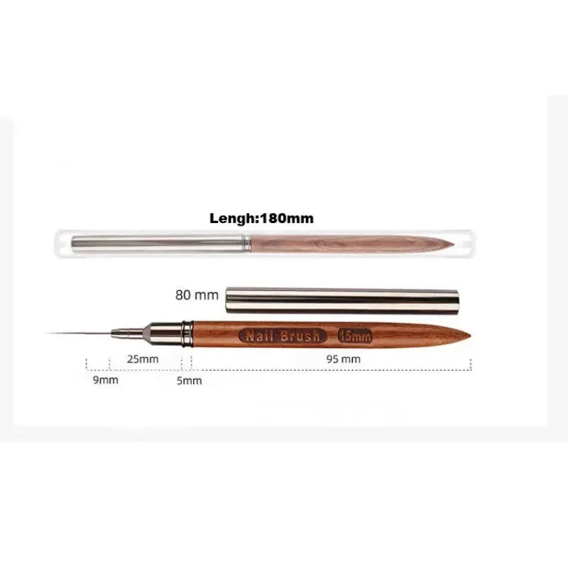 5pcs/pack Nail Brush Wood Handle Gel Nail Art Liner DIY Painting Brush Drawing Lines Stripe Painting Pen UV Gel Manicure Tool