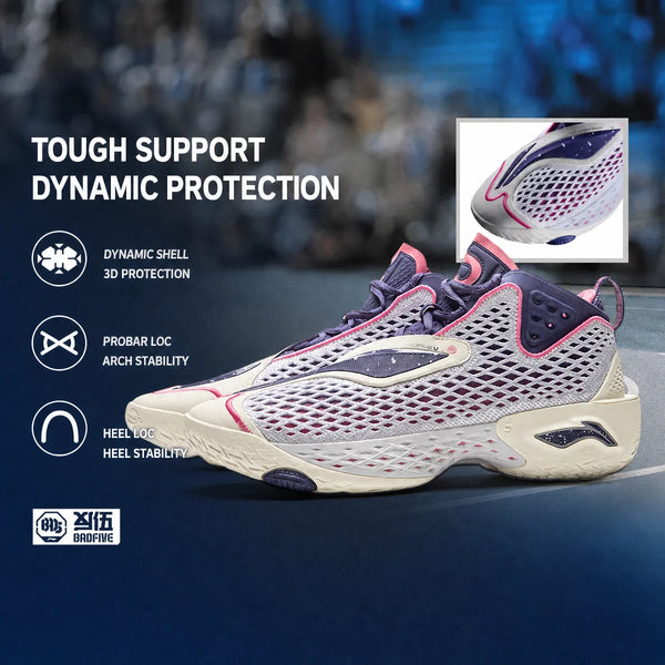 ស្បែកជើងបាល់បោះបុរស Li-Ning BADFIVE V ក្រៅផ្ទះ SUPER BOOM Cushion LIGHT FOAM PLUS ស្បែកជើងប៉ាតា LiNing ឆ្លុះបញ្ចាំងពន្លឺ ABFV025