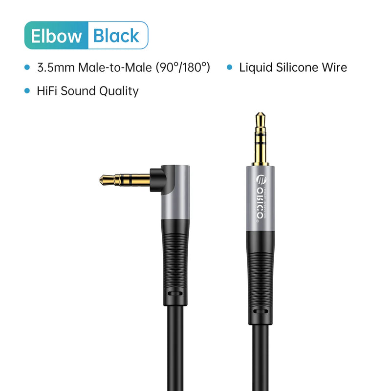 ORICO 3.5mm Aux Cable Jack Audio Cord Male to Male Hi-Fi Sound Liquid Silicone for Headphones iPhone Speaker Car iPad