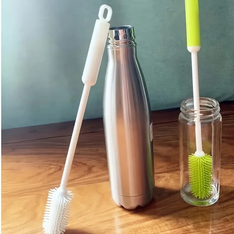 1pc Long Handle Cleaning Brush, Non-Slip Grip for Narrow Bottles, Durable Plastic Brush for Hard-to-Reach Areas, Bottle Cleaner