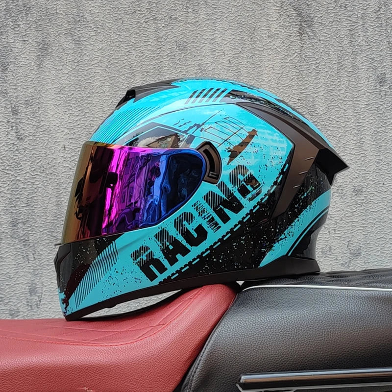 Motorcycle Full face helmet dual lens anti-fog motorbike motorcross racing helmet Casco Capacete protective DOT