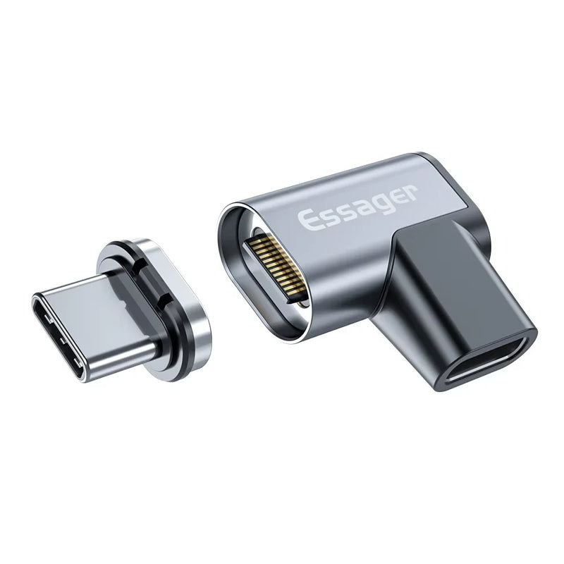 Essager 100W USB Type C To Type-C Magnetic Adapter USB-C Female Male Magnet Connector For Macbook Pro Air Laptop Phone Converter
