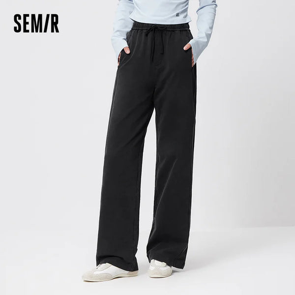 ខោ Semir Vintage សម្រាប់នារី រចនាបែបនិទាឃរដូវ ធ្វើពីកប្បាស ធ្វើឲ្យជើងវែងជាងមុន ខោជើងវែងបែប Retro ធ្វើឲ្យជើងវែង មើលទៅស្លេកស្លាំង