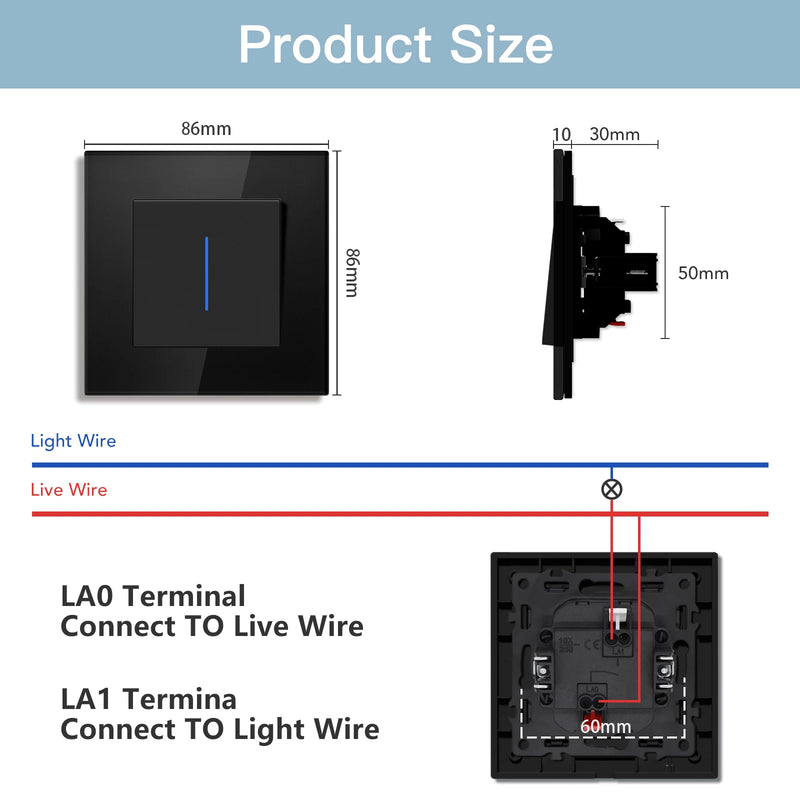 BSEED Wall Button Switch 1/2Gang Part 65W Wall Socket Module Part Internet TV Telephone Socket Glass Frame DIY Function Part