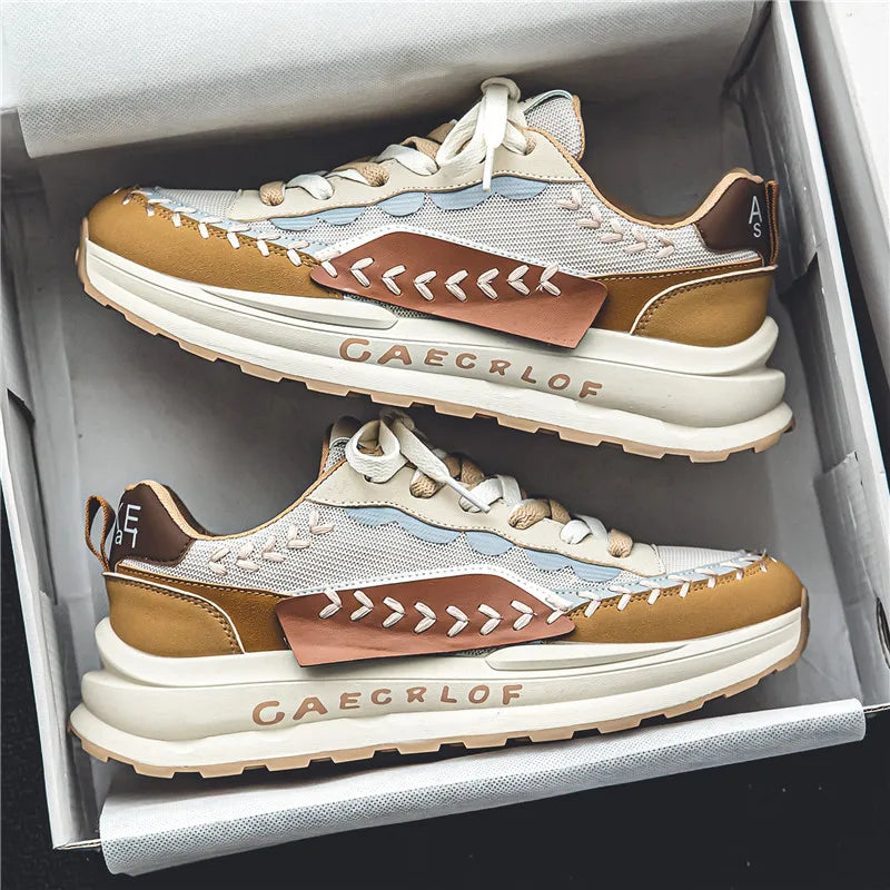 Men's casual Chunky sneakers Four seasons breathable lightweight soft-sole anti-slip fashion outdoor speed running sports shoes