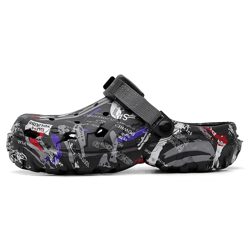 Plus Big Size 48 49 50 51 Summer Rubber Sandals Men Clogs Garden Shoes Zuecos Hombre Cholas Man Clog Beach Shoes Wide Foot