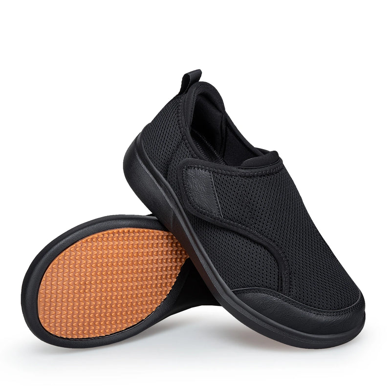 Wide Toe Box Shoes Men Women Non Slip Easy on Diabetic Shoes Swollen Feet Orthopedic Walking Shoes Relieves Pressure on Bunions