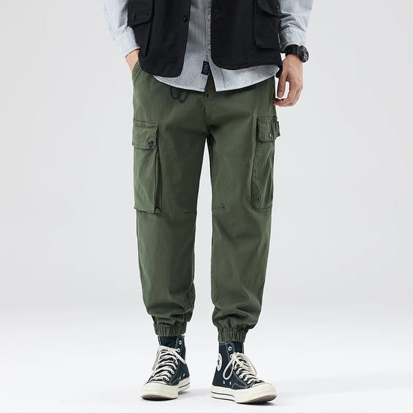 Winter New Cargo Multi-pockets Jogger Pants for Men Clothing Comfort Cotton Fashion Male Trousers GF258301