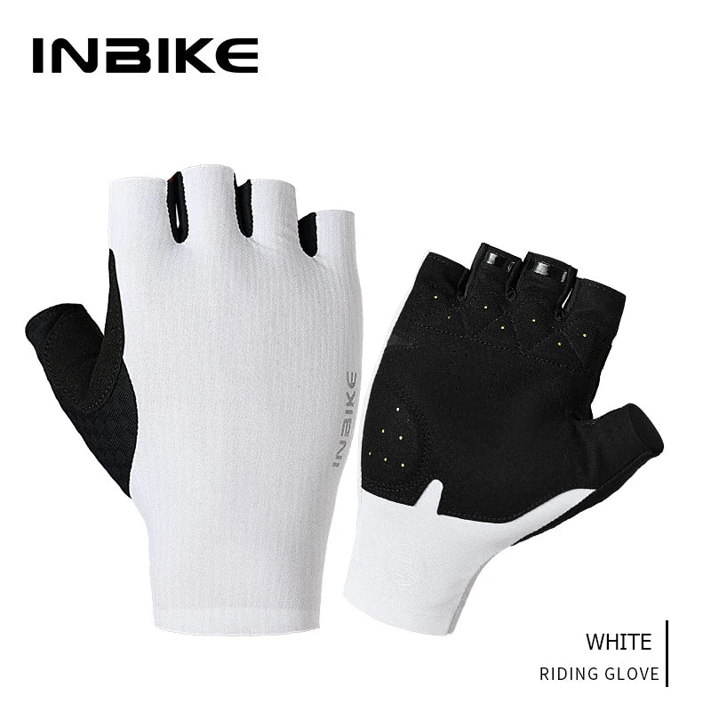 INBIKE Cycling Gloves Half Finger Road Bike Riding Gloves Shock Absorption MTB Professional Biker Gloves For Cycling Accessories
