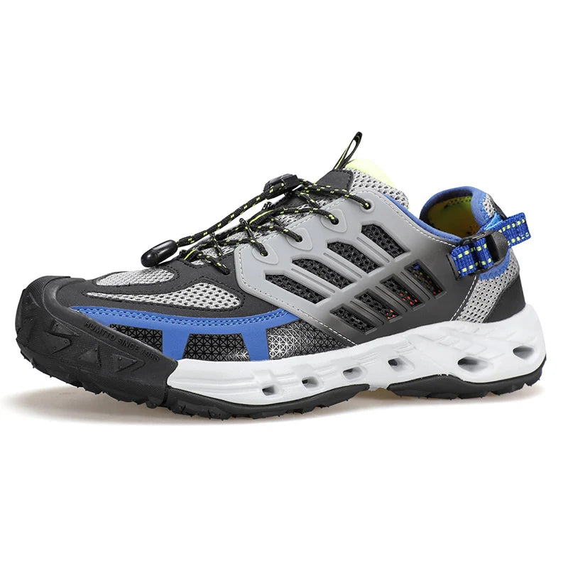HUMTTO Barefoot Shoes Mens Summer Hiking Shoes for Men Breathable Quick Drying Outdoor Sneakers Trekking Black Beach Sandals Man