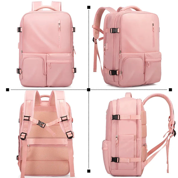 BANGE Airline Approved 15.6inch Large Travel Backpack Men Multi-Function With USB WaterProof Laptop Backpack With Wet Dry Pocket