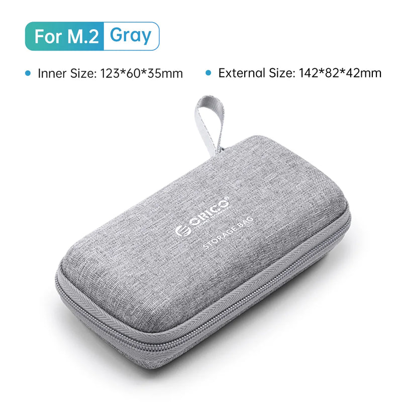 ORICO 2.5'' 3.5'' HDD Case Storage Bag for External Hard Drive Case/ M.2 Hard Disk Case /Earphone/U Disk Large Capacity Storage