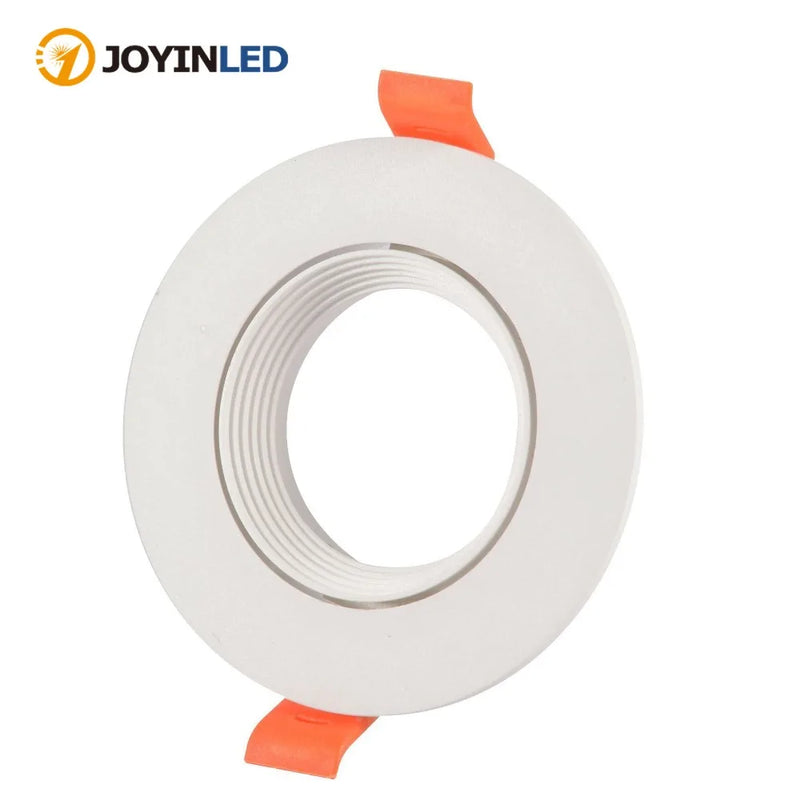 JOYINLED ស៊ុមម៉ោនភ្លើងបំភ្លឺដែលអាចលៃតម្រូវបានចំនួន 10 ដុំ GU10 MR16 រន្ធដោតផ្លាស្ទិចសម្រាប់ទ្រភ្លើង Downlight រន្ធសម 75mm