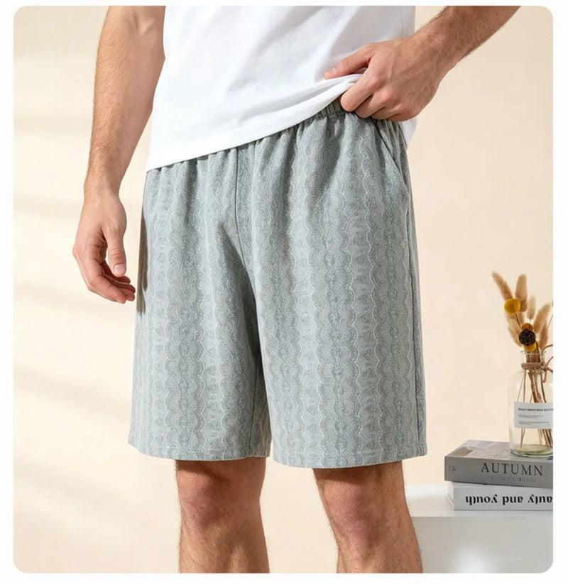 Summer Couple Sleepong Pants 100% Cotton Gauze Men's and Women's Thin Loose Home Pants Elastic Waist Shorts Pajama Pants
