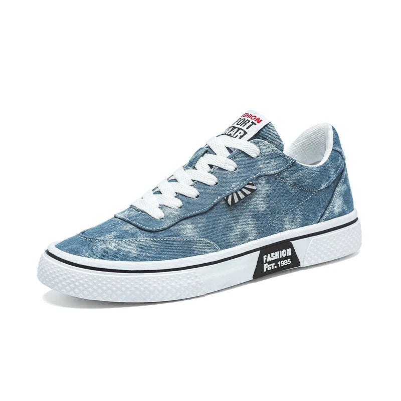 Men's Canvas Casual Shoes Four Season New Soft-Sole Breathable Lightweight Outdoor Walking Shoes Student Flat Sports Board Shoes