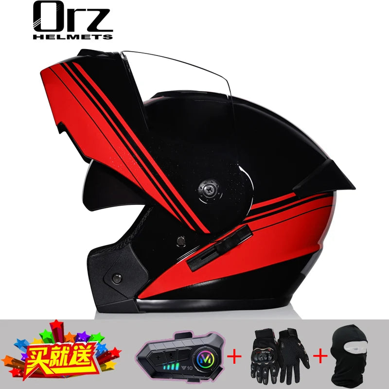 Motorcycle Bluetooth Helmet High Quality Flip Helmet Abs Full Face Motorcycle Helmet Racing Helmet Dot Approved