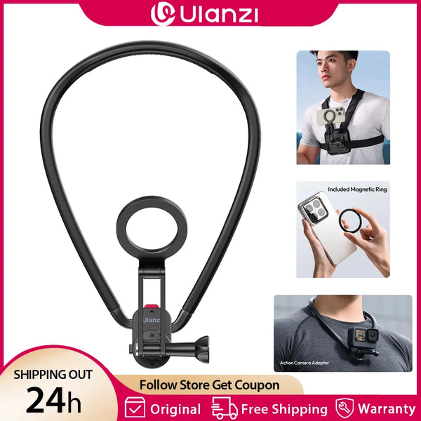 ជើងទ្រទូរស័ព្ទ Ulanzi MG14 Magnetic Magsafe សម្រាប់ទូរស័ព្ទ iPhone 16 15 Android សម្រាប់កាមេរ៉ា Gopro Insta 360 DJI Action