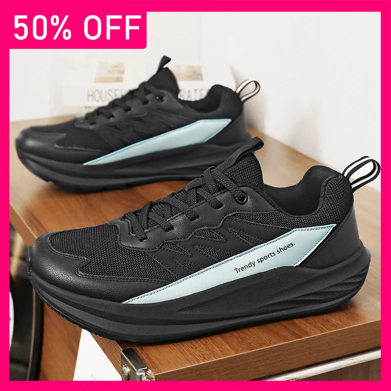 Men Sports Shoes Marathon Sports Breathable Light Wide Last Women Comfort Fashion Flat Bottomed Non Slip Casual Fitness Shoes