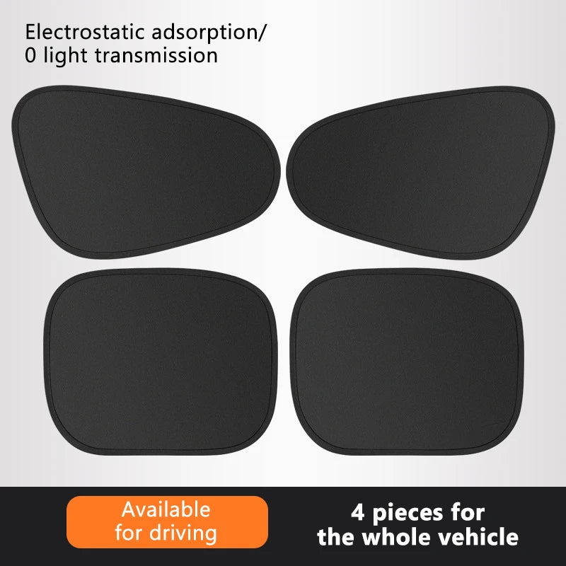SEAMETAL Car Sun Shade Curtain Cover Electrostatic Abosortion Car Side Window Sunshade UV Protector Summer Car Accessories