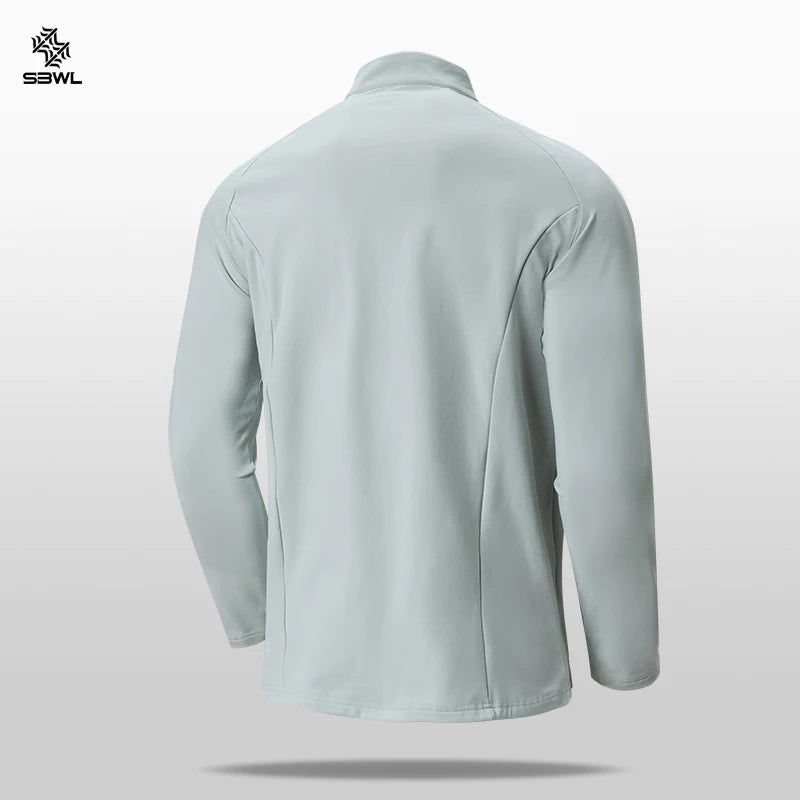 SBWL Autumn/Winter New Men's Outdoor Sports With a Base Shirt Running Skiing Mountaineering Fitness Sports Long Sleeve T-Shirt
