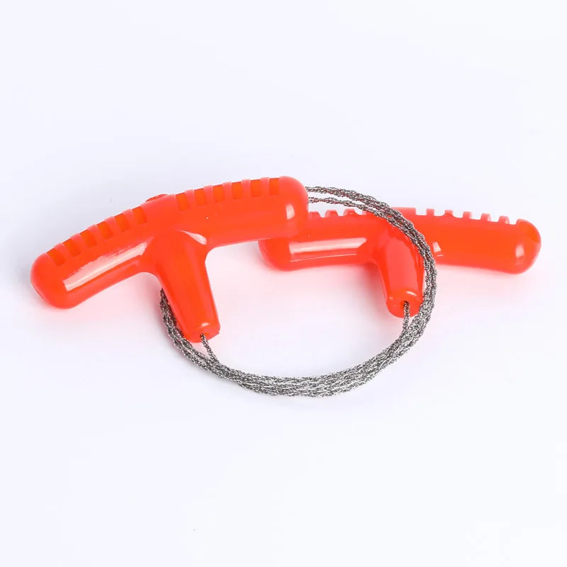 Outdoor Camping Hiking hand rope saw Portable Stainless Steel Wire Saw with Finger Handle Survive Tool camping accsesorios