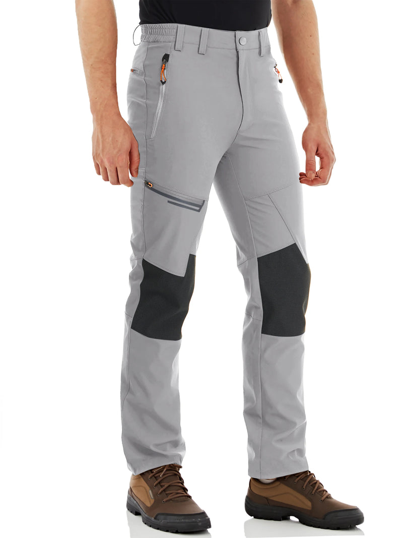 TACVASEN Men's Summer Outdoor Pants Quick Dry Lightweight Hiking Camping Pants Multi-Pockets Rip-stop Fishing Mountain Trousers